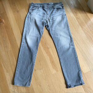 Men's Adriano Goldschmied (AG) The Graduate denim jeans in distressed gray 36R